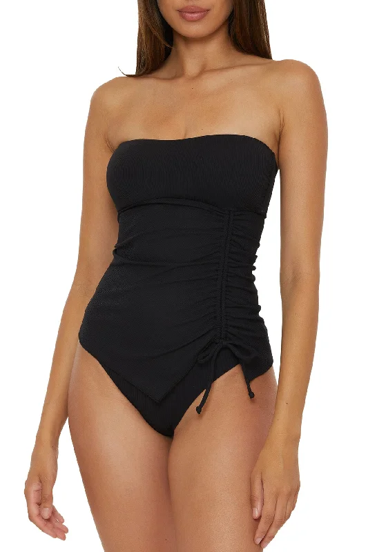 Becca Modern Edge Black Tankini Top