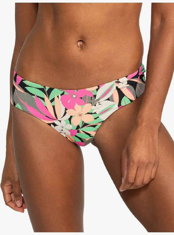 Printed Beach Classics V-Shape Cheeky Bikini Bottom - Anthracite Palm Song S