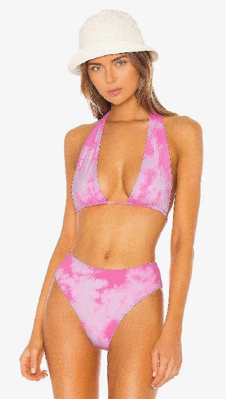 Sofia Richie Jordan Bikini Top Pink Tie Dye