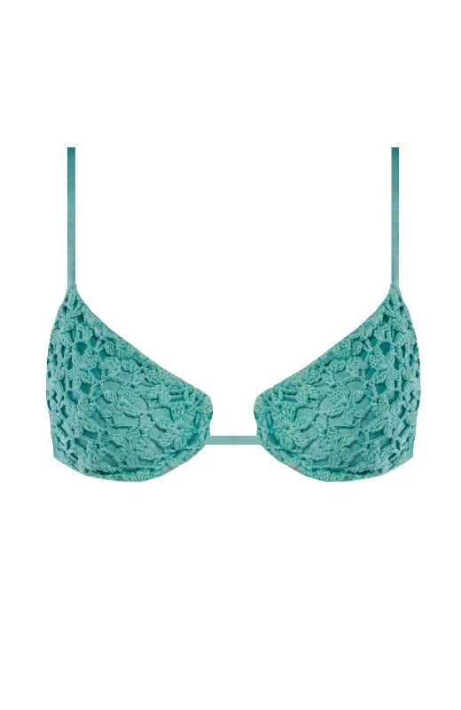 Savanah Mint Knitted Bikini Top