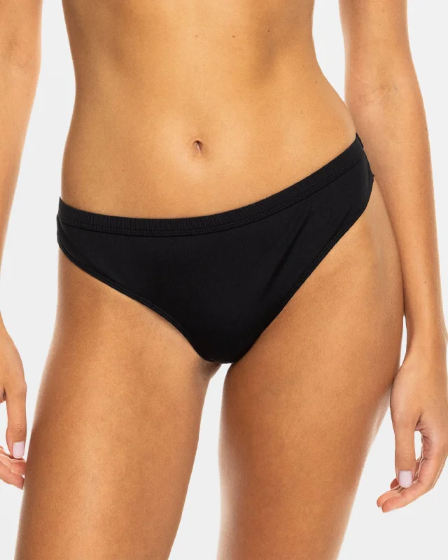 Roxy Pro The Snap Turn Cheeky Bikini Bottom - Anthracite