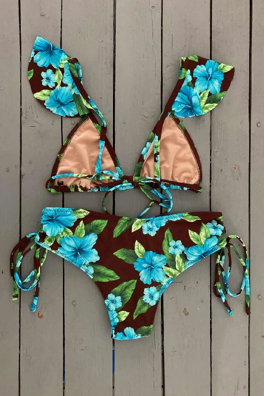 Wide Cinched Bikini Bottom with Scrunch