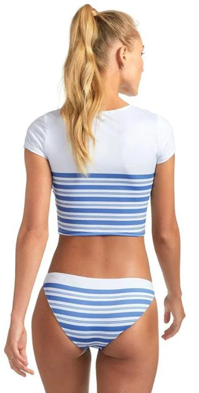 Vitamin A Luciana Full Coverage Bikini Bottom in Regatta Stripe