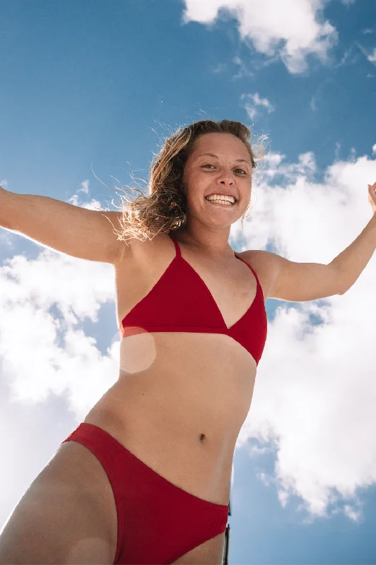 Triangle Bikini Top - Red