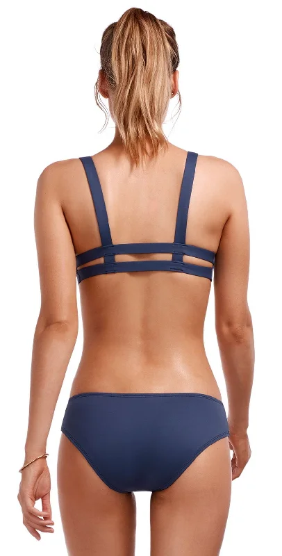 Vitamin A EcoLux Luciana Full Coverage Bikini Bottom in Deep Blue