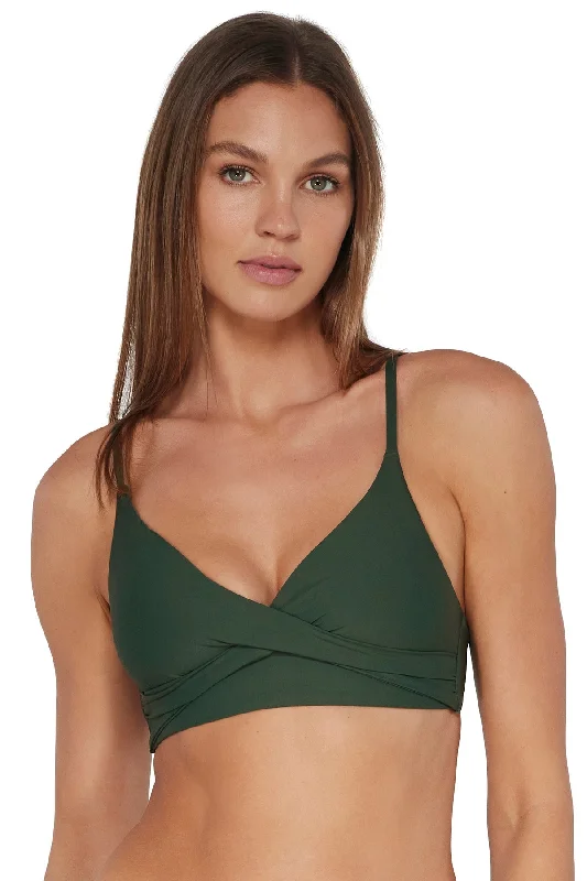 Sunsets Island Green Lyla Bralette Top