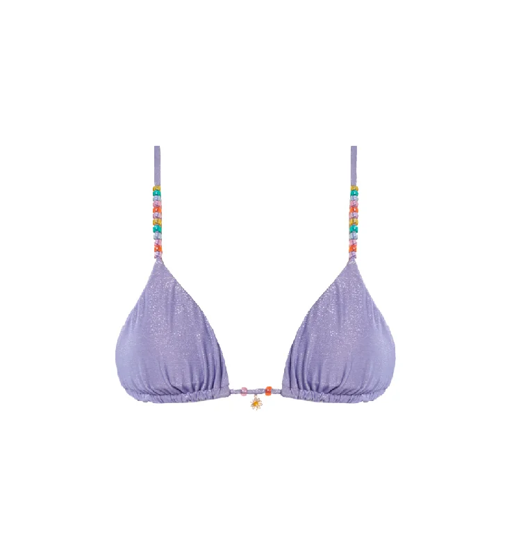 Iris Lilac Shine Bikini Top