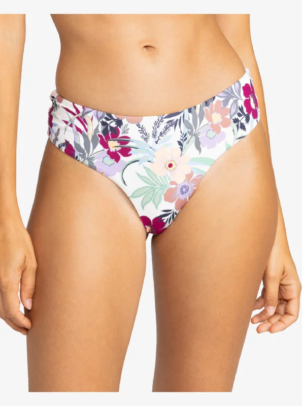 Printed Beach Classics V-Shape Cheeky Bikini Bottom - Ash Rose Wallflower