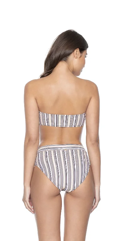 PilyQ Harbour Stripe High Waist Bottom