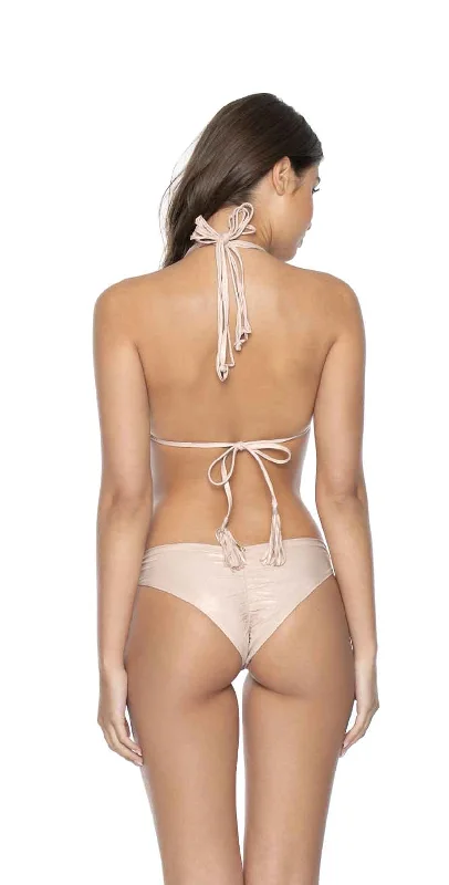 PilyQ Seashell Basic Ruched Teeny Bottom