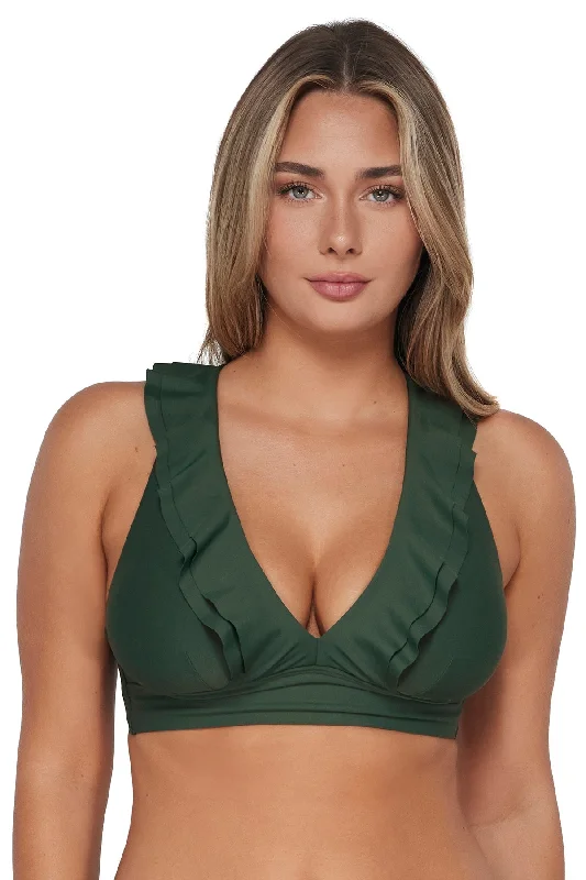 Sunsets Island Green Willa Wireless Top