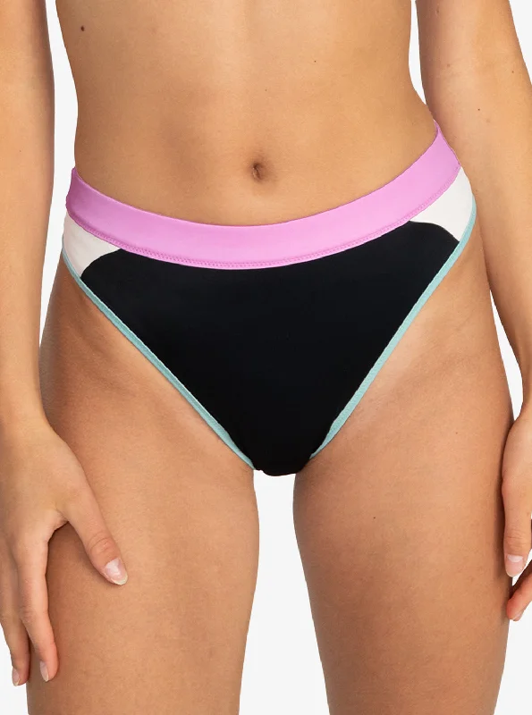 Roxy Active Mid Waist Bikini Bottom - Anthracite