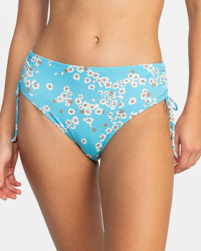 Printed Beach Classics Side Tie Moderate Bikini Bottom - Maui Blue Margarita