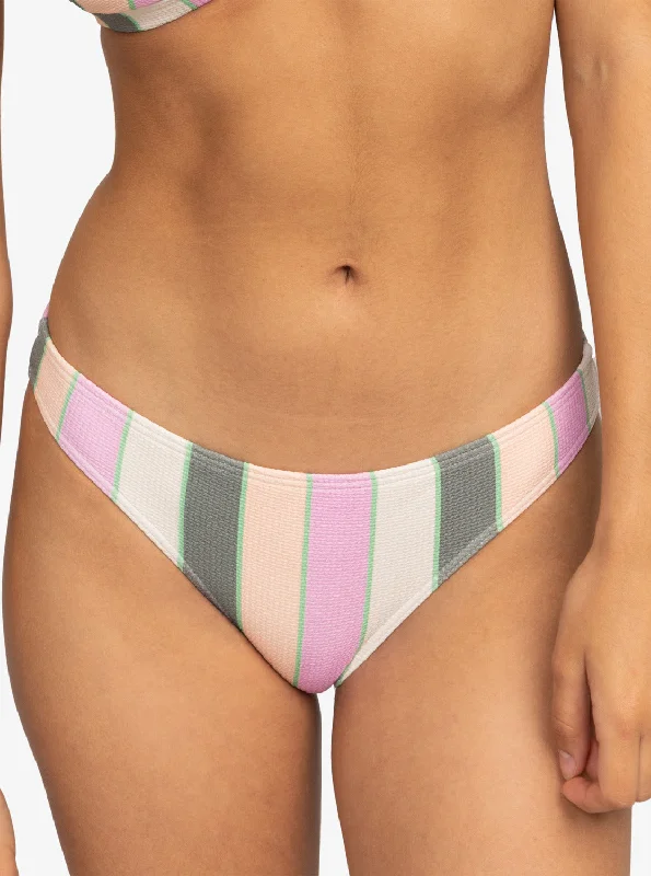 Vista Stripe Medium Bikini Bottom - Agave Green Very Vista Stripe