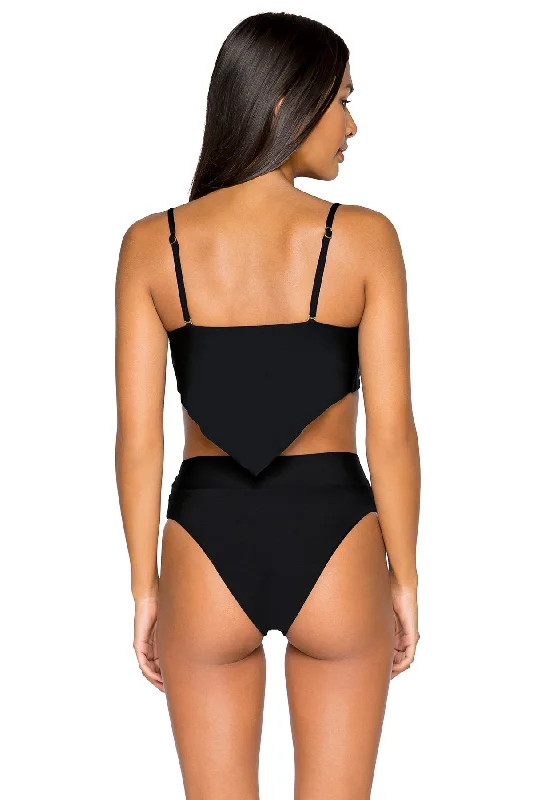 B Swim Black Out Cove Hi-Waist Bottom