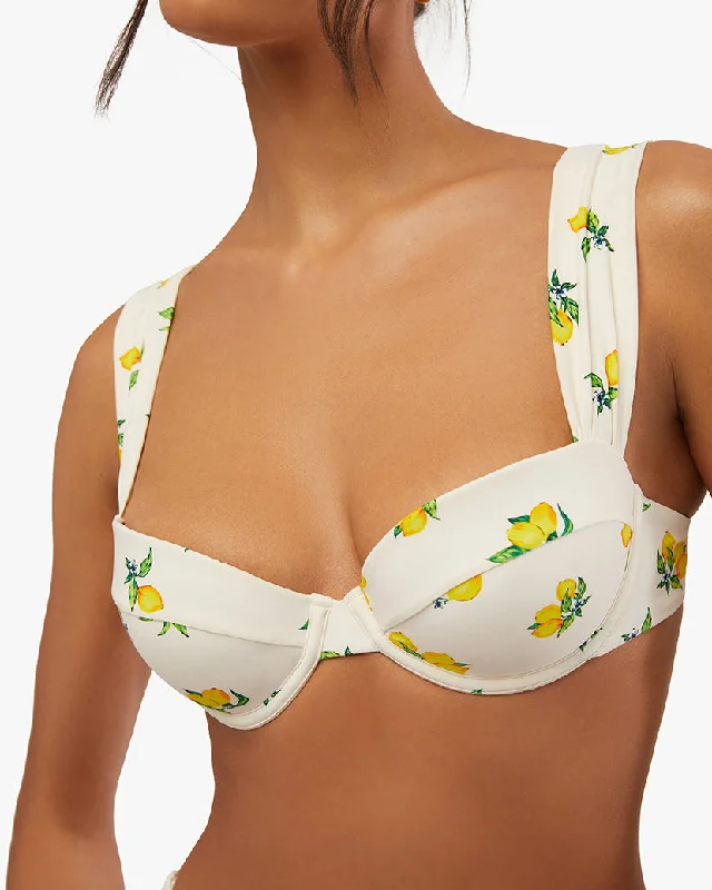 Claudia  Ditsy Lemons Bikini Top