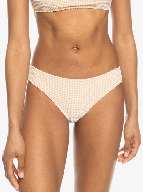 Gingham Hipster Bikini Bottom - Porcini