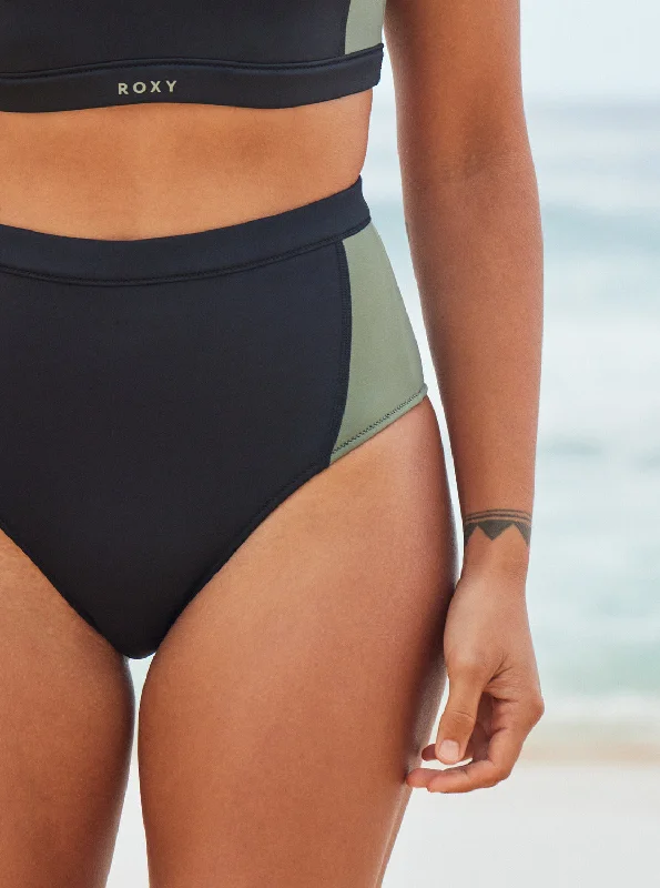 Roxy Pro Wave High Waist Bikini Bottom - Anthracite