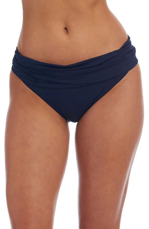 La Blanca Indigo Shirred Band Hipster Bottom