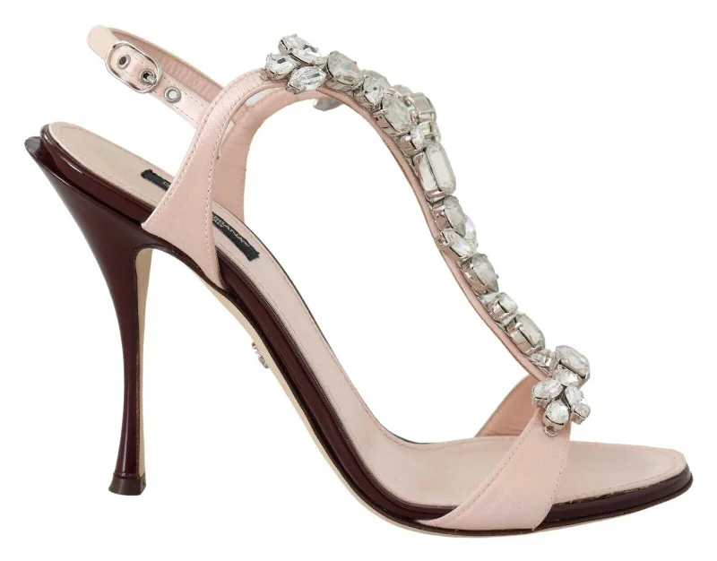 Dolce & Gabbana Crystal-Embellished Stiletto Women's Sandals