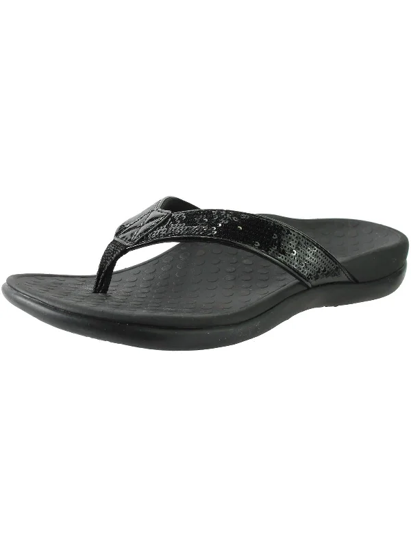 44 Tide SQ Womens Sequined Orthotic Thong Sandals