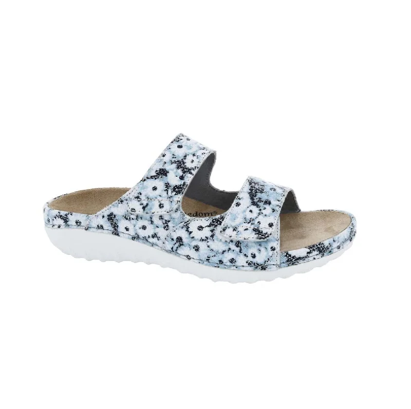 Drew Cruize Women Straps Sandals In Blue  Floral Leather