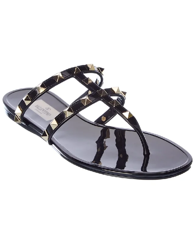 Valentino Rockstud Caged Rubber Sandal