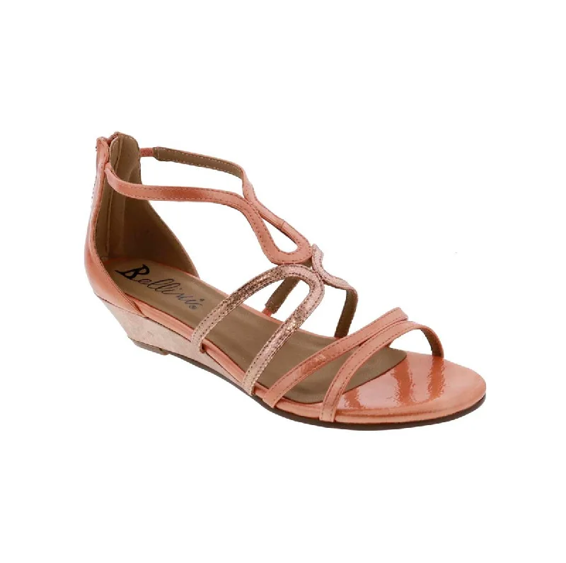 Bellini Gwen Women Wedge Sandal In Peach Pu