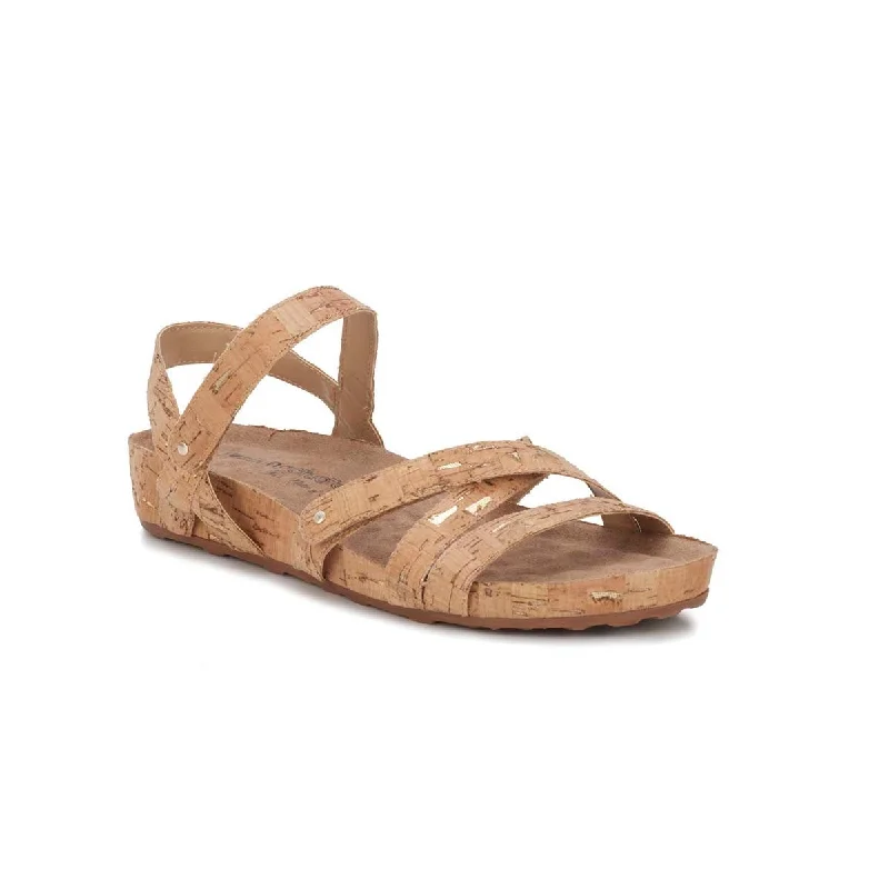 Walking Cradles Wc Pool Women Strappy Sandal In Gold Cork