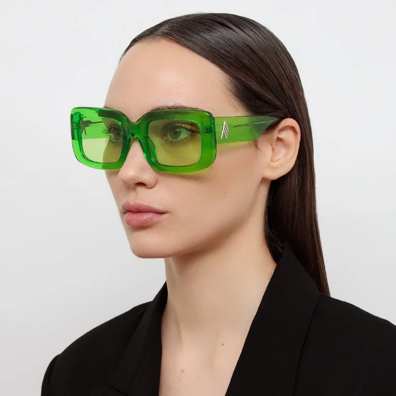 Jorja Rectangular Sunglasses in Green