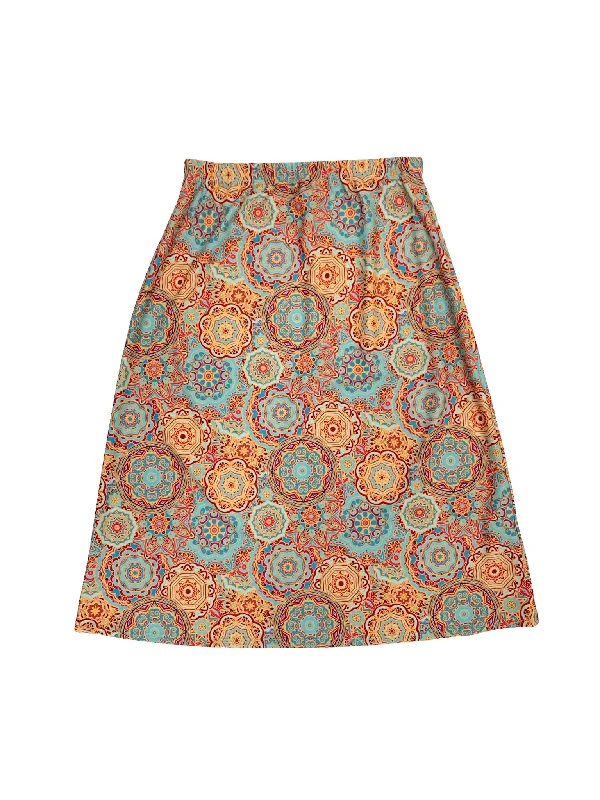 Medallion A-line Swim Skirt