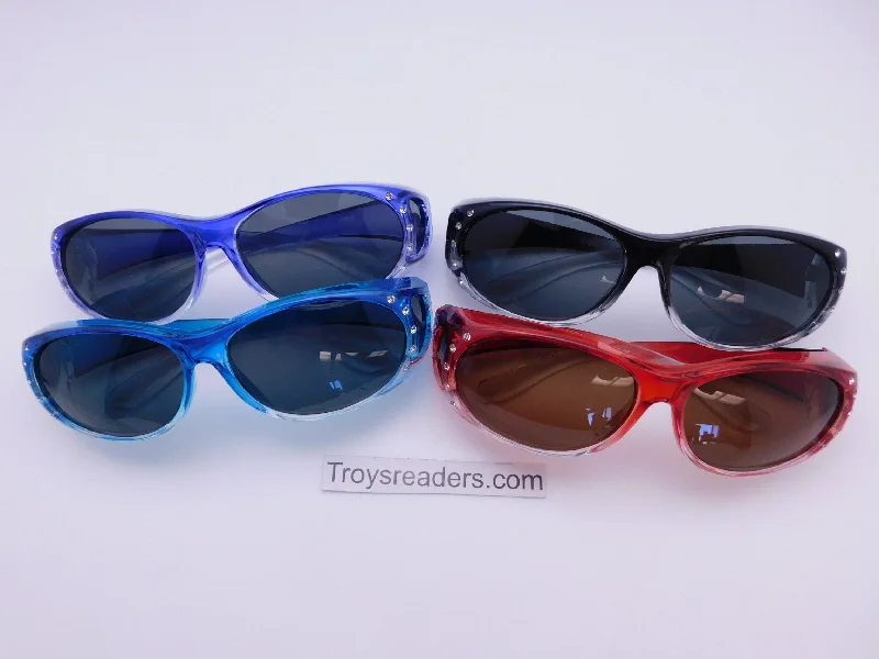 Polarized Bright Transparent Glitzy Polarized Fit Overs in Four Colors