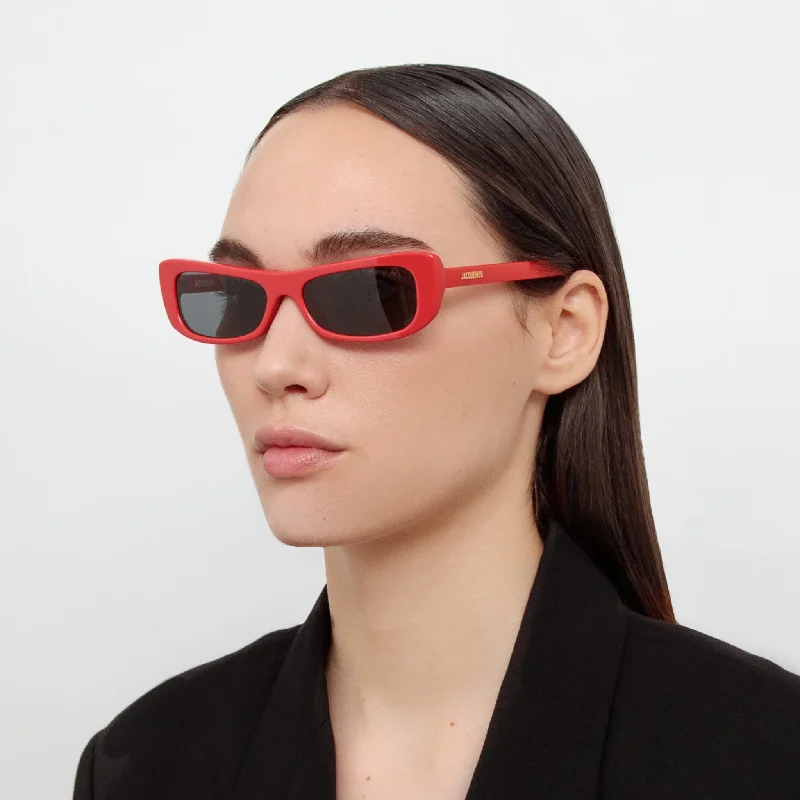 Capri Rectangular Sunglasses in Red