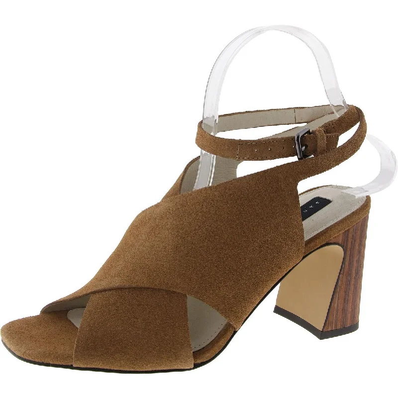 Rowdy Womens Leather Adjustable Block Heel