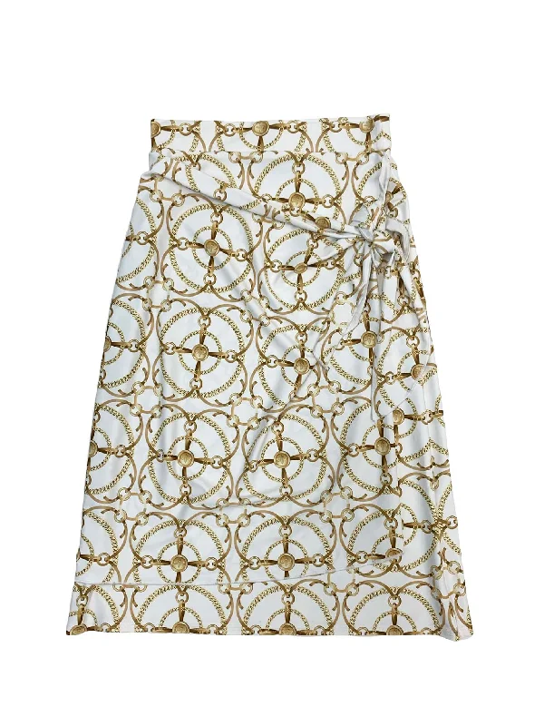 Gold Chain Sarong Swim Skirt