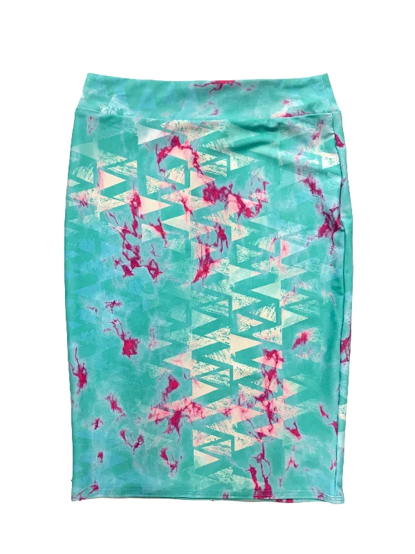 Raspberry Marble Pencil Swim Skirt