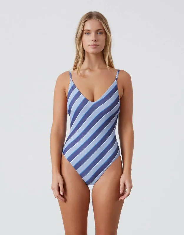 Horizon Stripe Textured One Piece