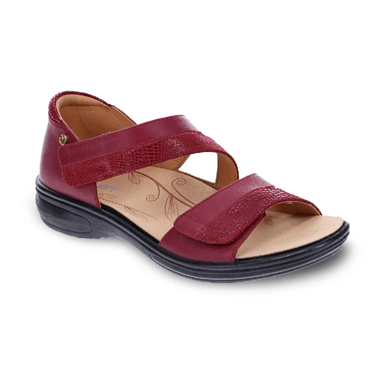 Revere Mauritius Women Sandals In Cherry French/lizard