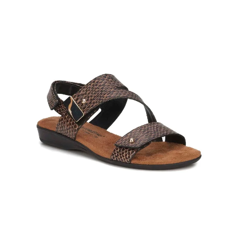 Walking Cradles Chloe Women Sandal In Chocolate Striated Snake