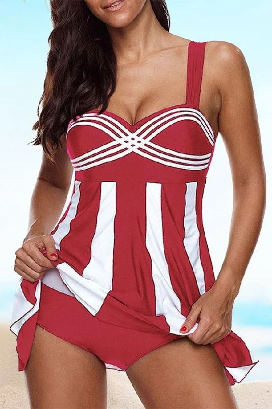 Striped Sporty One Piece Swimwear