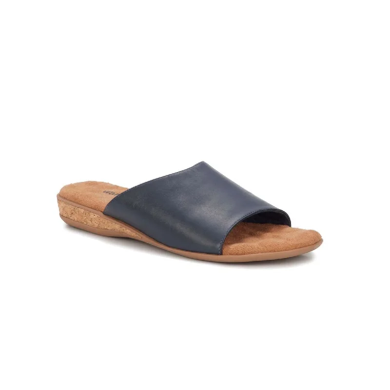 Walking Cradles Wc Cam Women Slip-on Sandal In Navy Soft Atanado