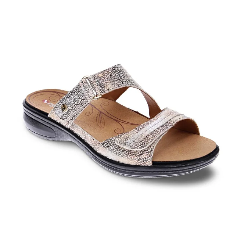 Revere Rio Women Sandals In Metallic Interest