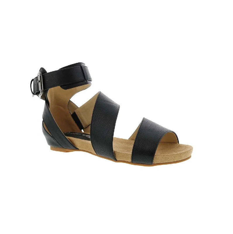 Bellini Nambi Women Adjustable Buckle Sandal In Black Smooth