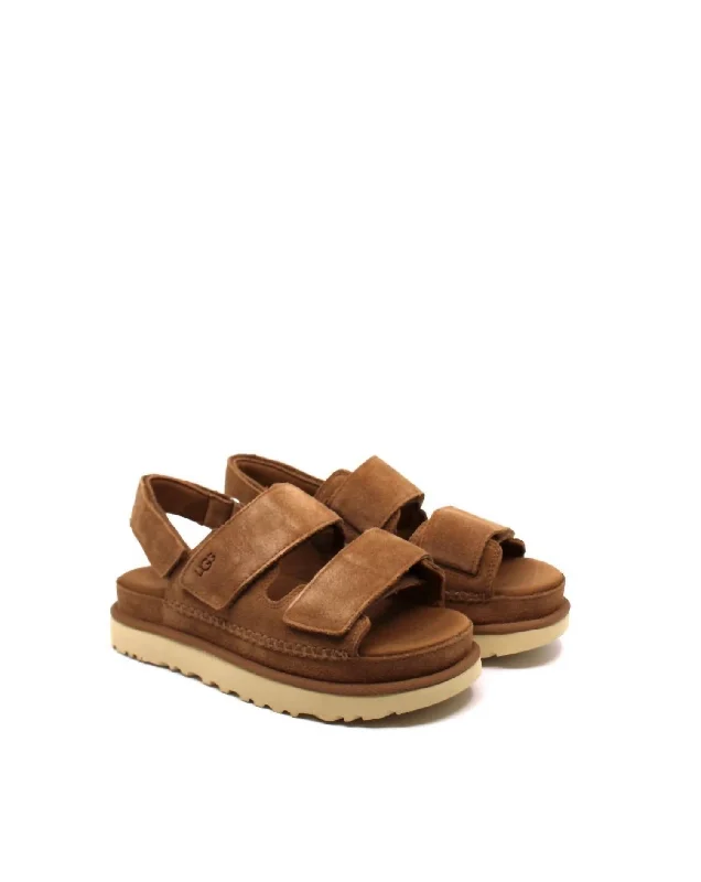 Goldenstar Slingback Chestnut Sandals In Brown