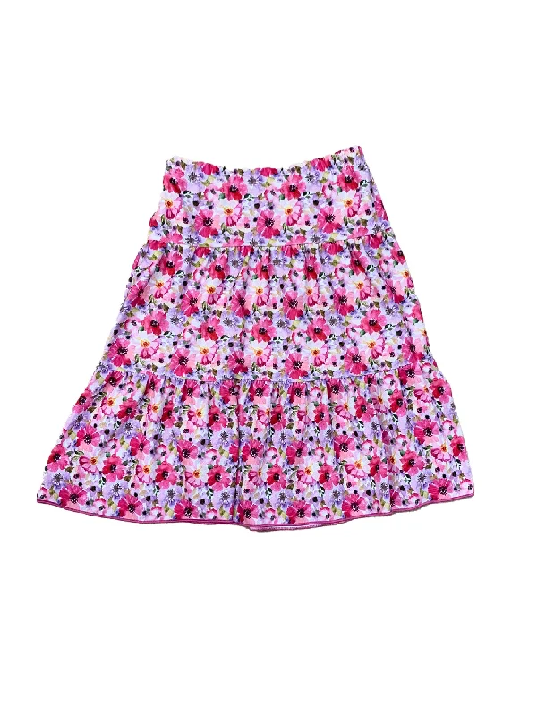 Kids Pink Floral Skirt