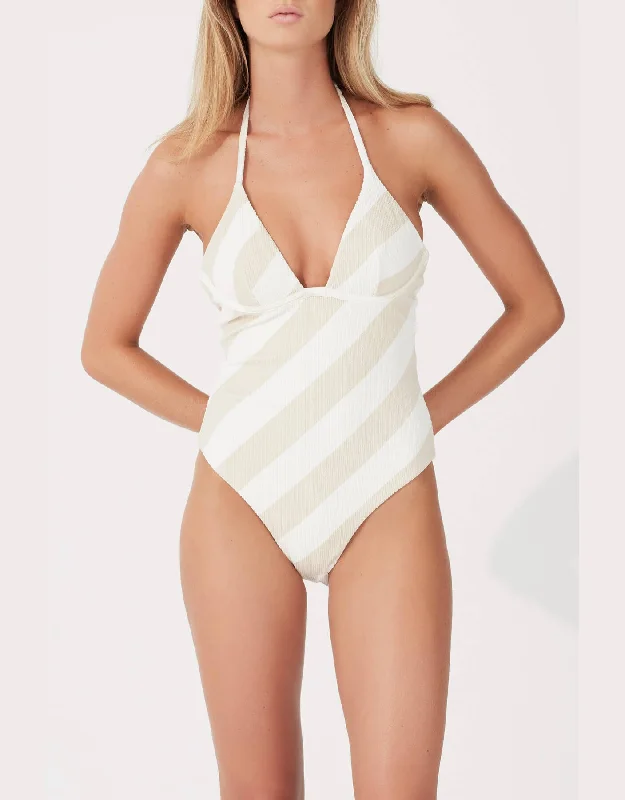 Husk Stripe Textured One Piece