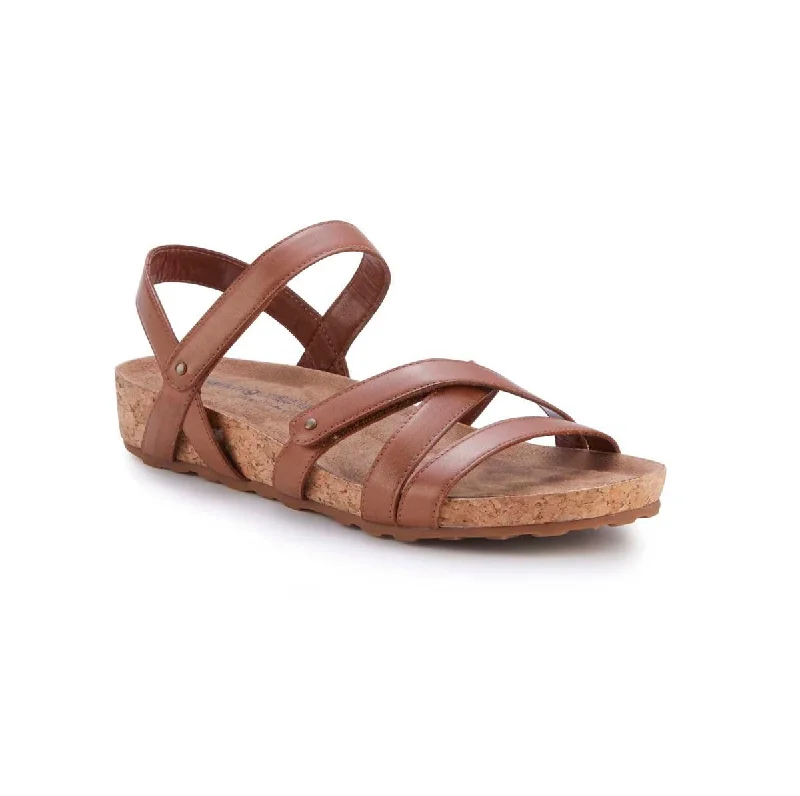 Walking Cradles Wc Pool Women Strappy Sandal In Luggage Atanado Leather