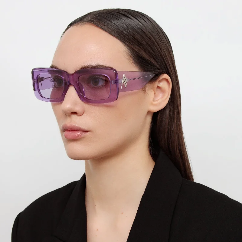 Marfa Rectangular Sunglasses in Purple