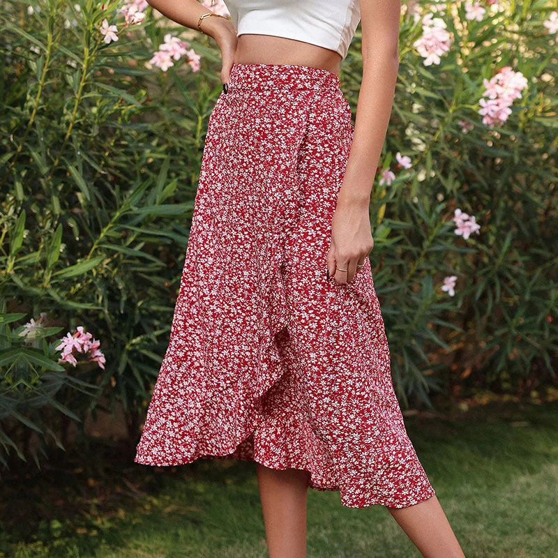 Women's new fashion floral skirt