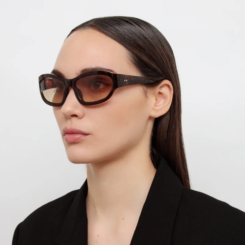 Wrap Sunglasses in Dark Tortoiseshell